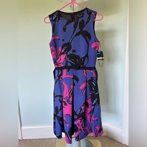 Indigo Abstract Floral Dress 🔮